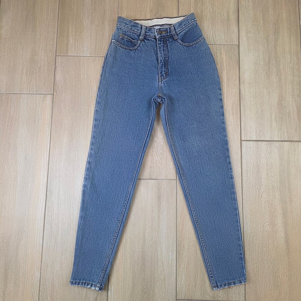 Vintage Jordache Jeans Womens 5/6 High Rise Tapered Ankle Zip 80s 90s Denim